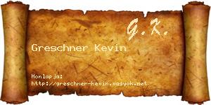 Greschner Kevin névjegykártya