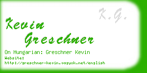 kevin greschner business card